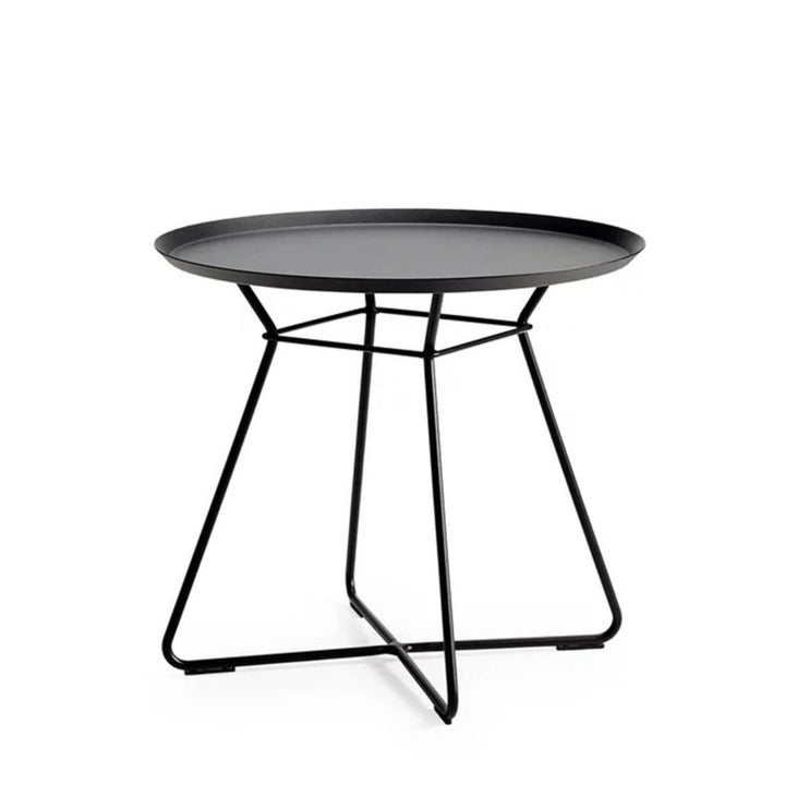 freifrau | leya coffee table with leather inlay | large | black