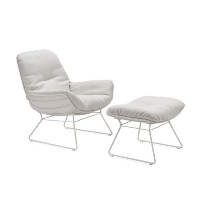 freifrau | leyasol outdoor lounge chair | wire frame | lopi beldi + white
