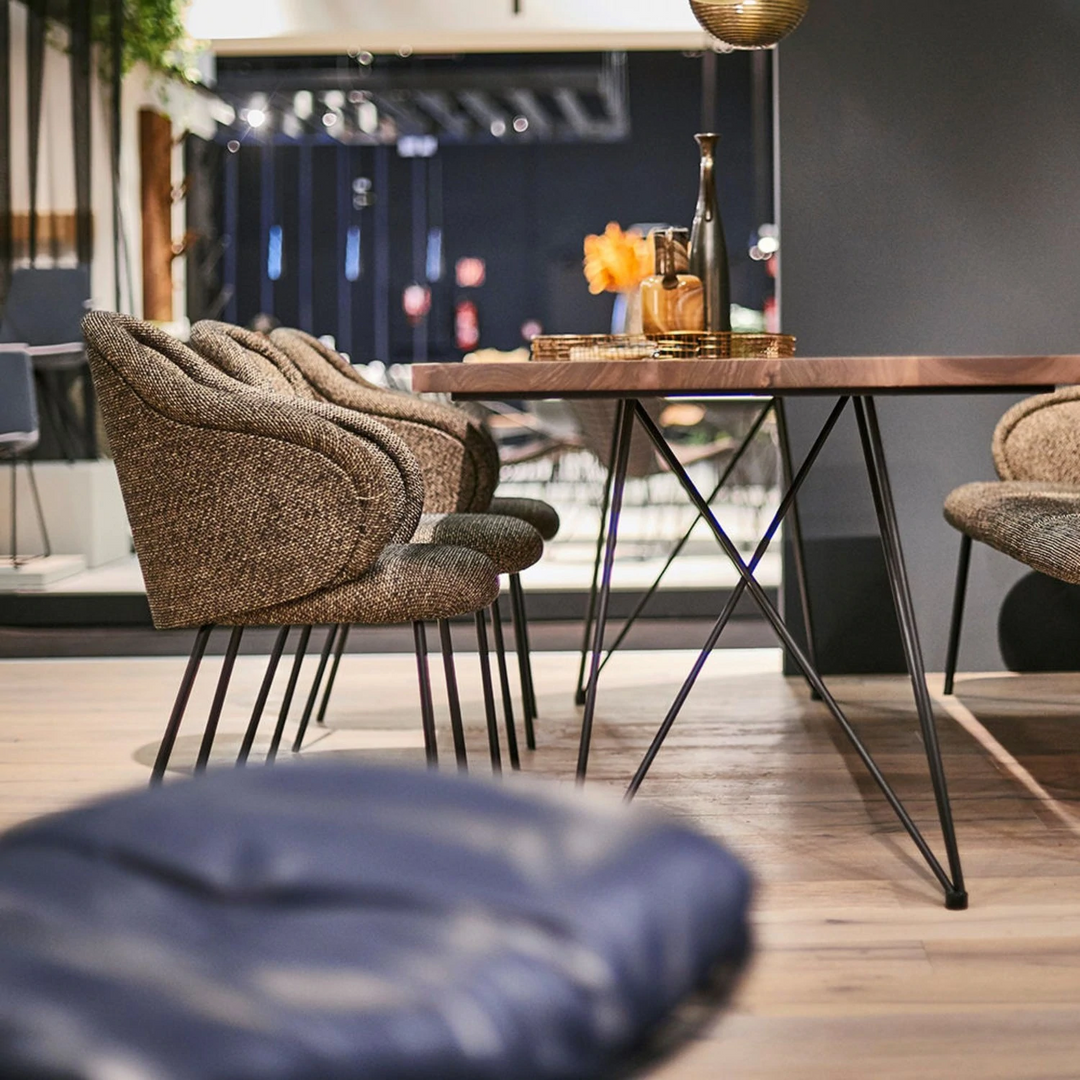freifrau | ona curve armchair 2020 | steel frame | shake steel