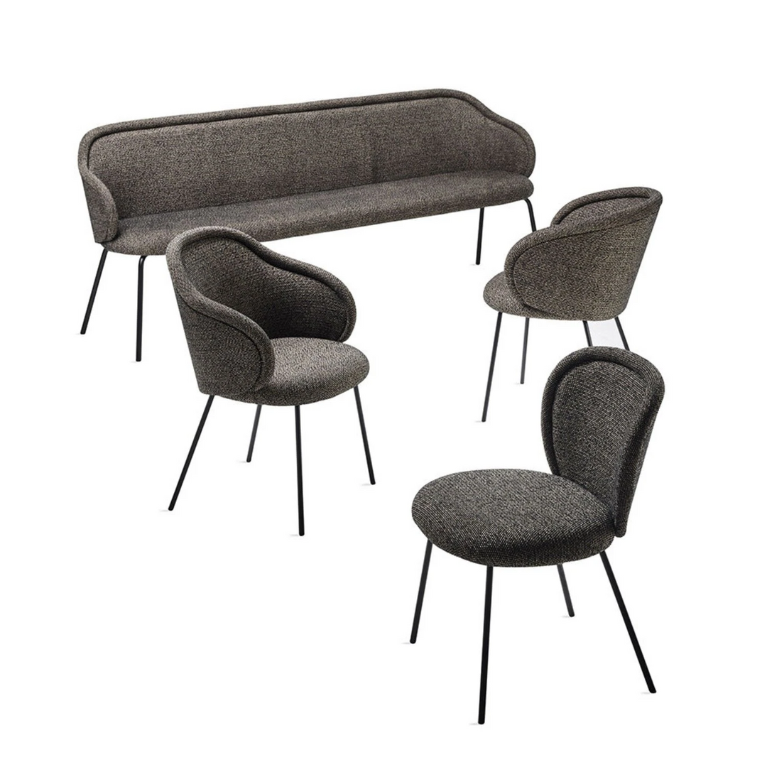 freifrau | ona curve armchair 2020 | steel frame | shake steel
