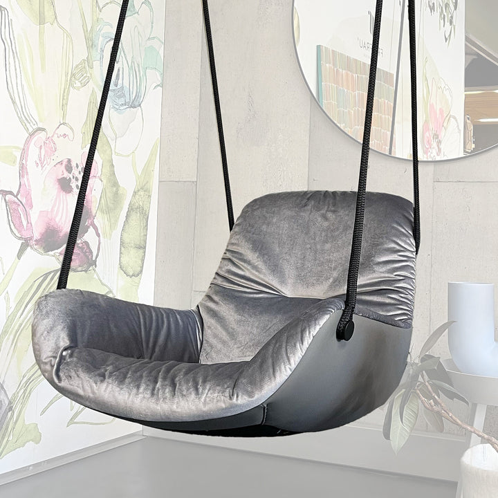 freifrau | leya lounge swing seat | avalon 0043 + sahara plaza leather