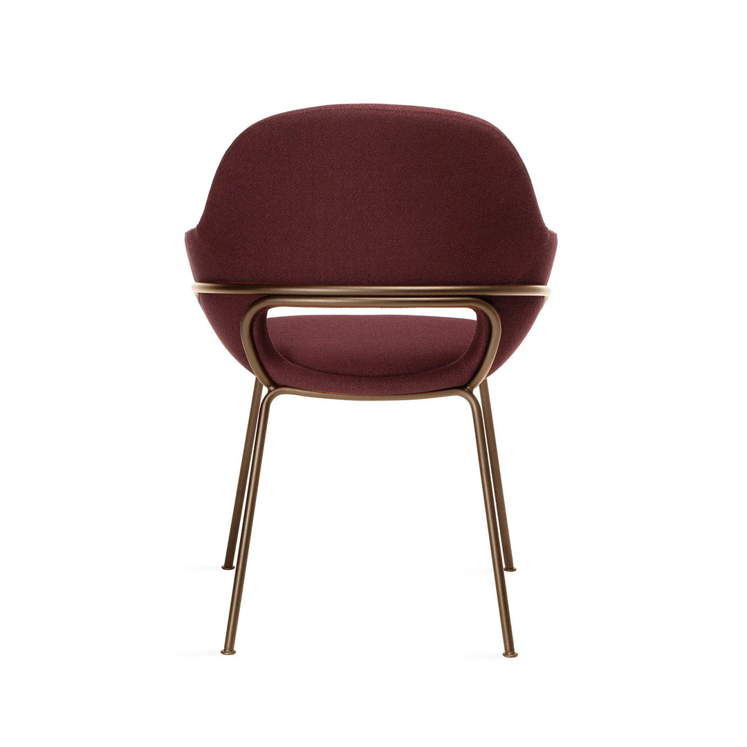 freifrau | theia armchair high | steel frame bronze | smart bordeaux