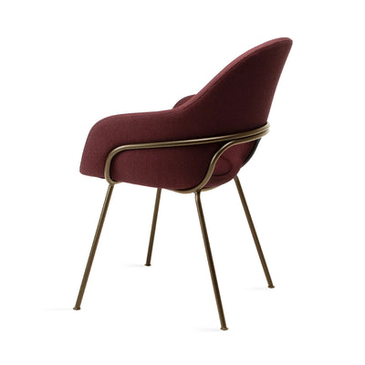 freifrau | theia armchair high | steel frame bronze | smart bordeaux