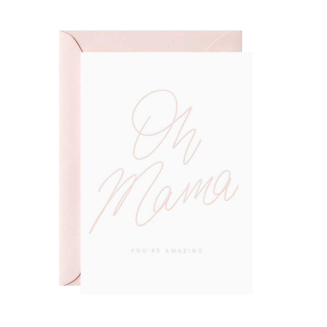 galina dixon | letterpress card | oh mama you&