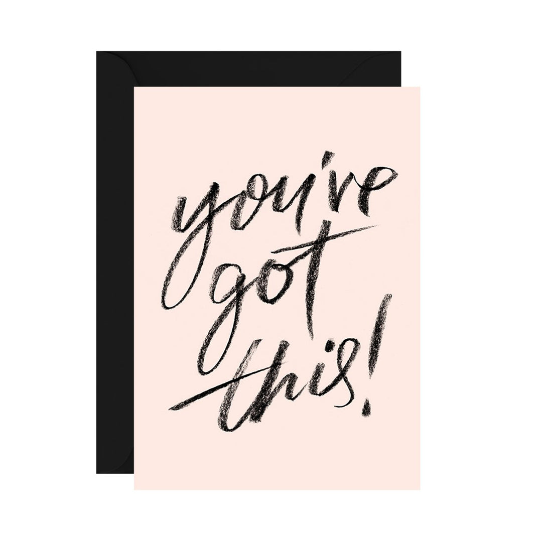 galina dixon | greeting card | you've got this! (blush)