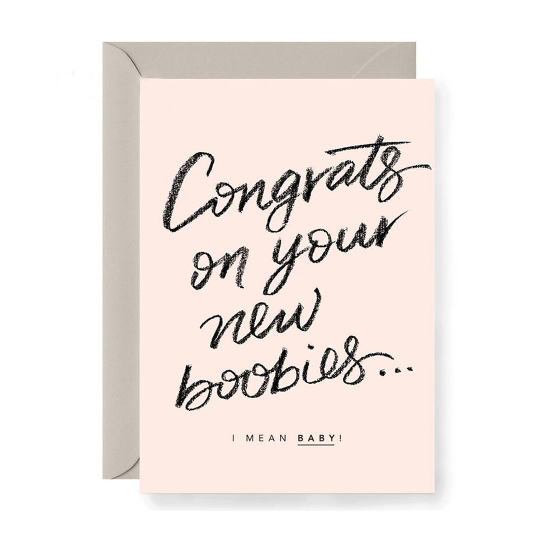 galina dixon | greeting card | congrats on your new boobies