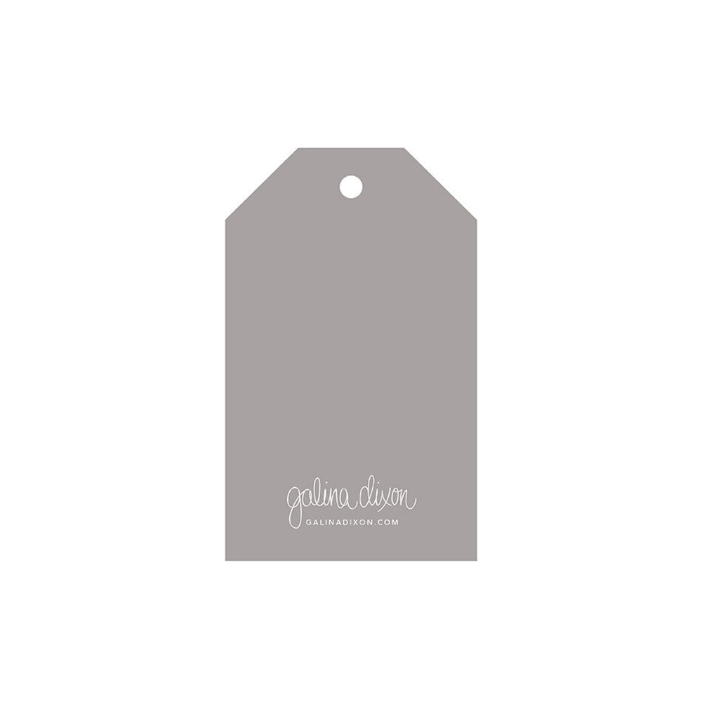 galina dixon | christmas gift tag | merry christmas (grey)