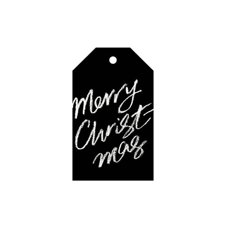 galina dixon | christmas gift tag | merry christmas (black)
