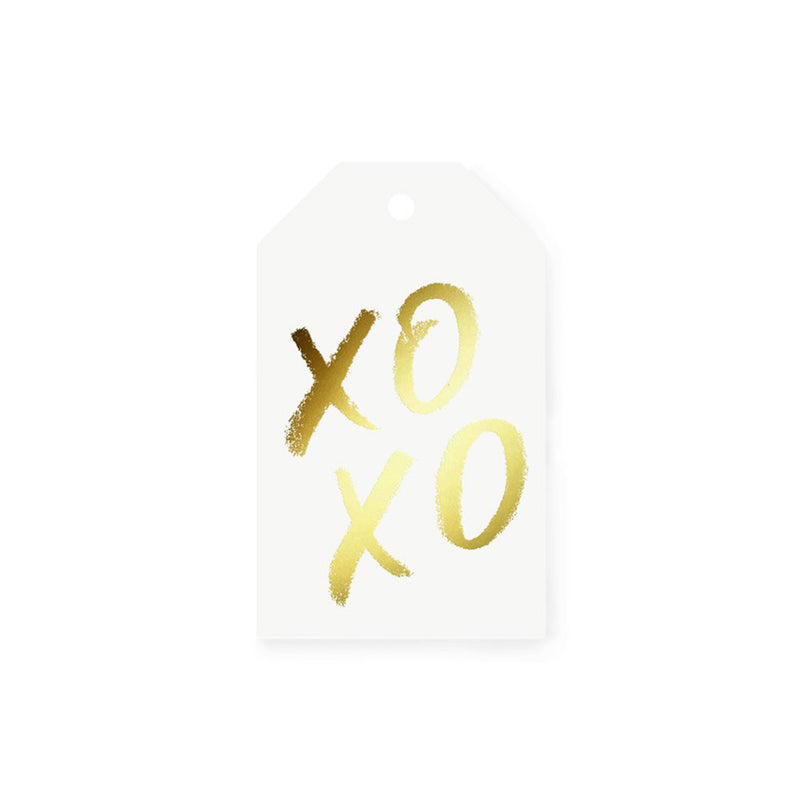 galina dixon | gift tag | XOXO white + gold text