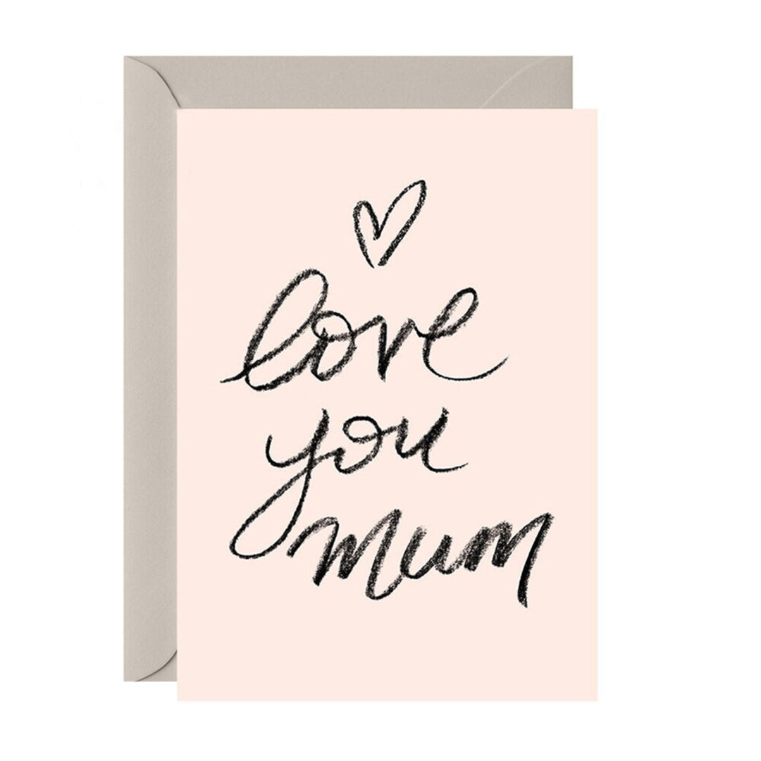 galina dixon | greeting card | love you mum (blush)