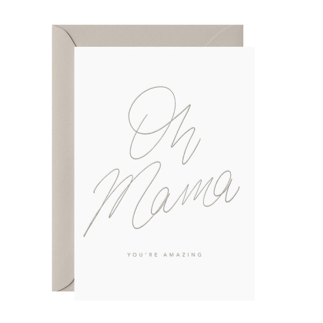 galina dixon | letterpress card | oh mama you are amazing
