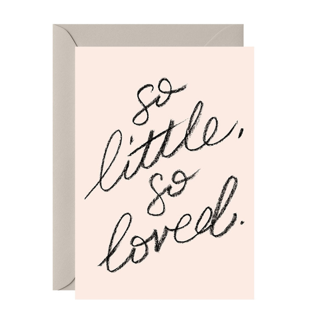galina dixon | greeting card | so little so loved (blush)