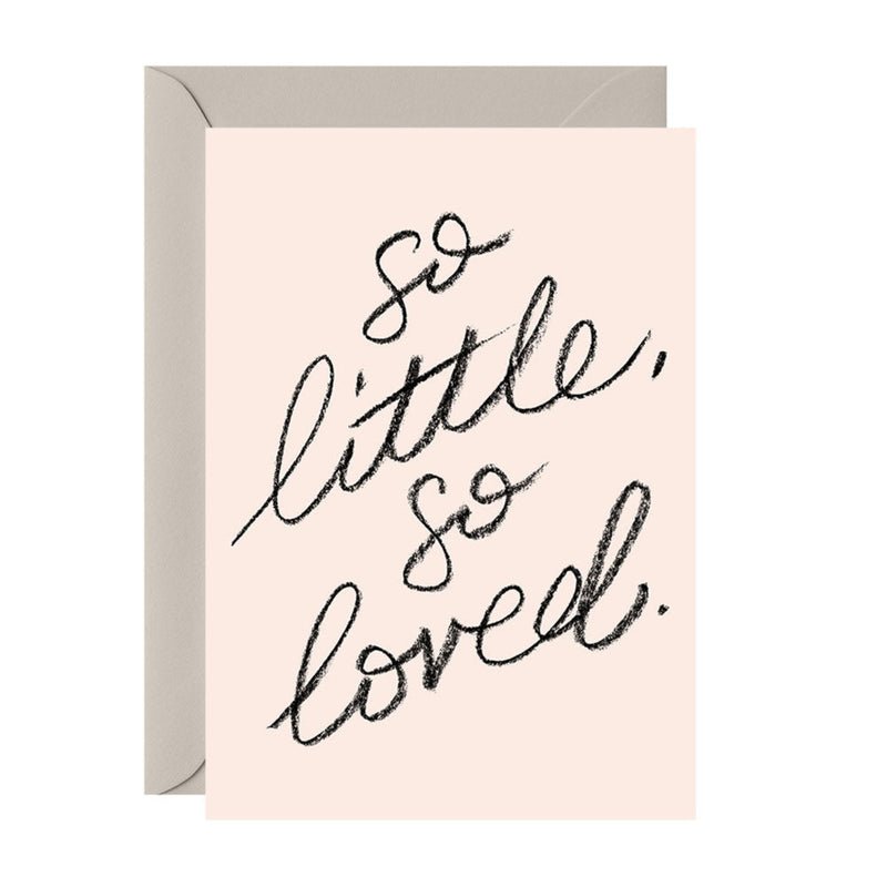 galina dixon | greeting card | so little so loved | blush