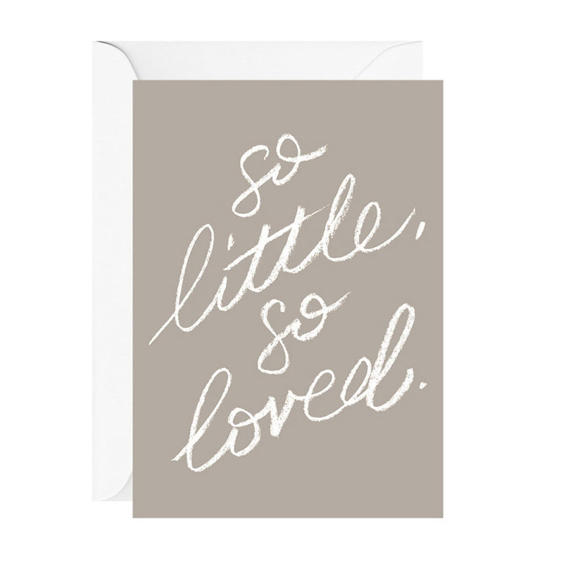 galina dixon | greeting card | so little so loved | grey