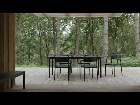 muuto | linear steel side chair | dark green