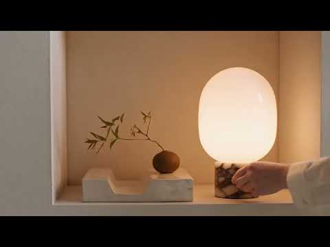 audo copenhagen (menu) | jwda table lamp large | rose calacatta viola marble