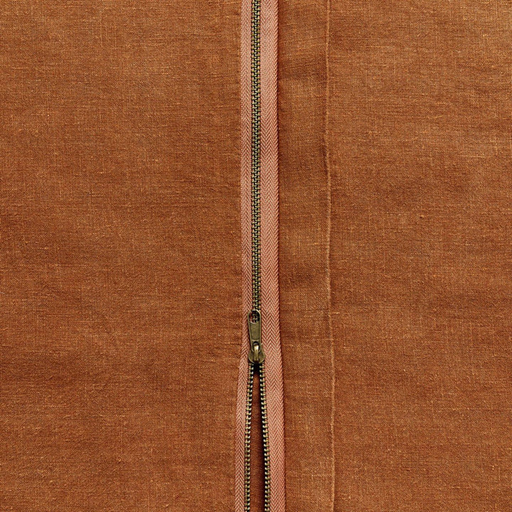 in bed | linen duvet cover | queen | tobacco