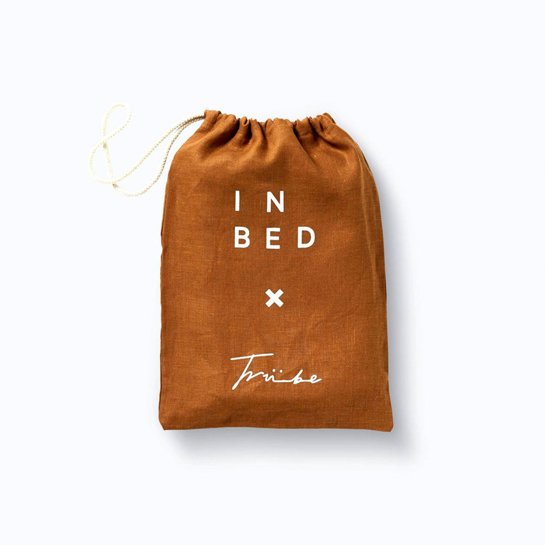 in bed | linen duvet cover | queen | tobacco