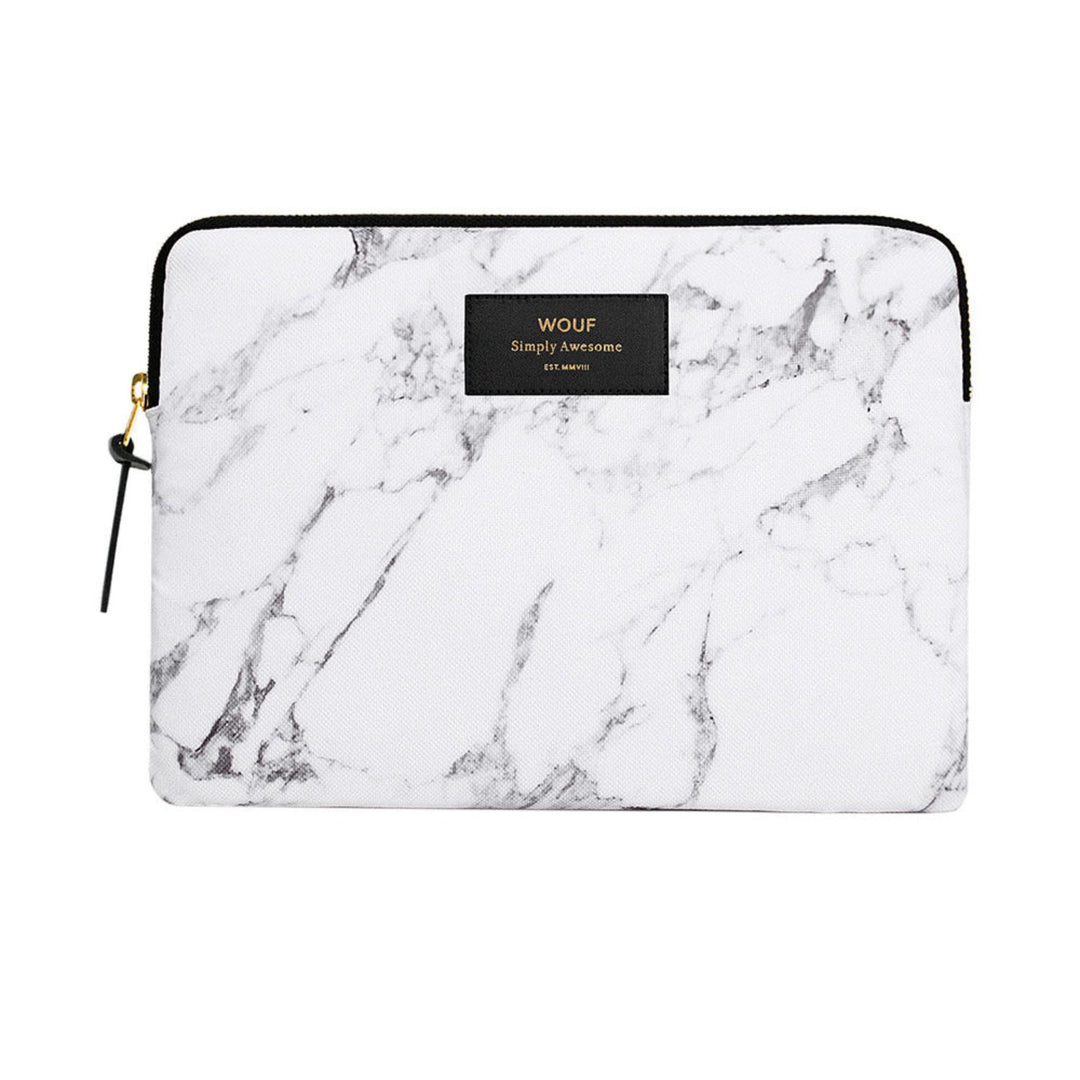 wouf | ipad sleeve | white marble - LC