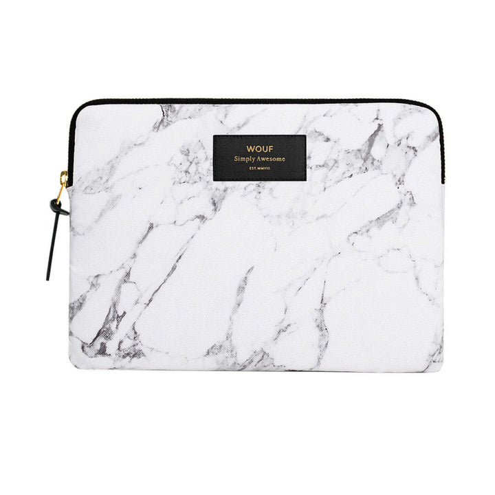 wouf | ipad sleeve | white marble - LC