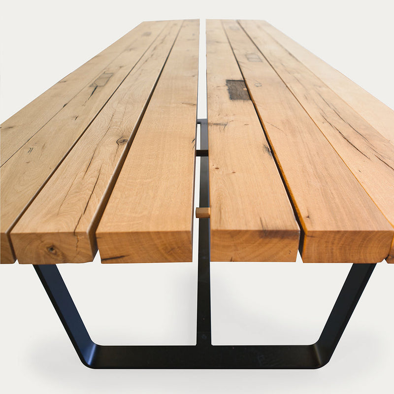 janua | bb 11 clamp dining table | oiled vintage oak 300x105cm