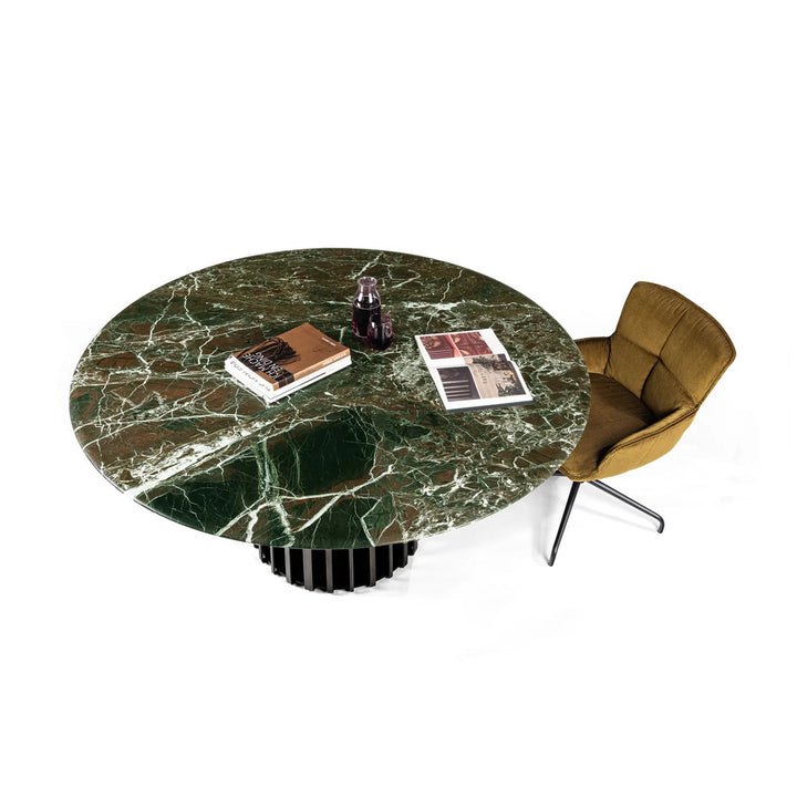 freifrau | marla armchair low | trestle leg | riga mustard