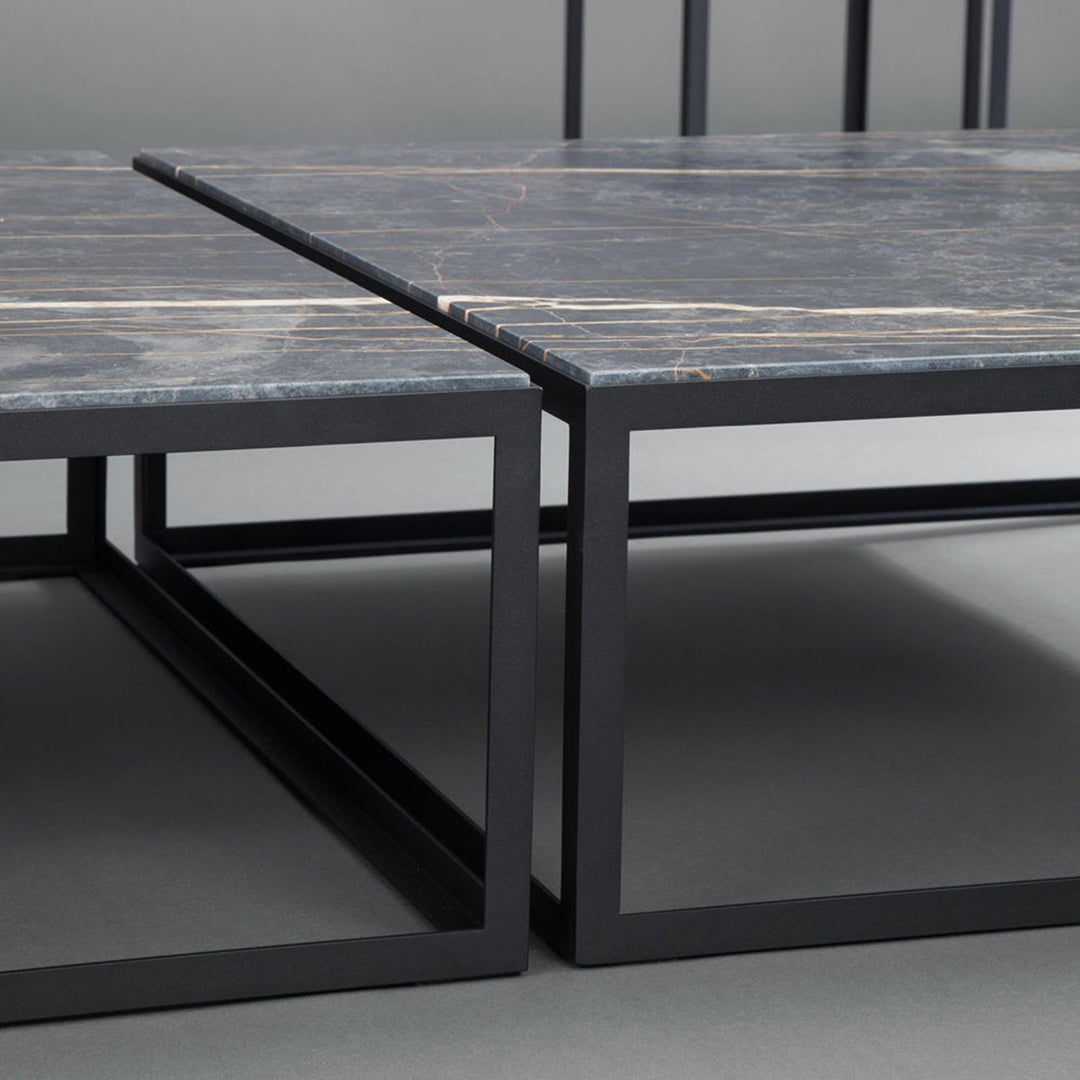 janua | sc 54 coffee table | black + gold limestone