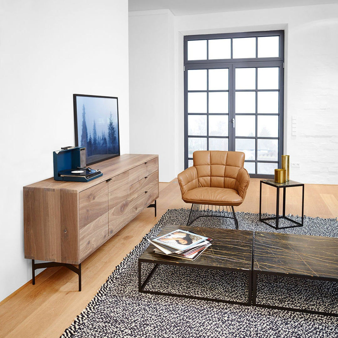 janua | sc 54 coffee table | black + gold limestone