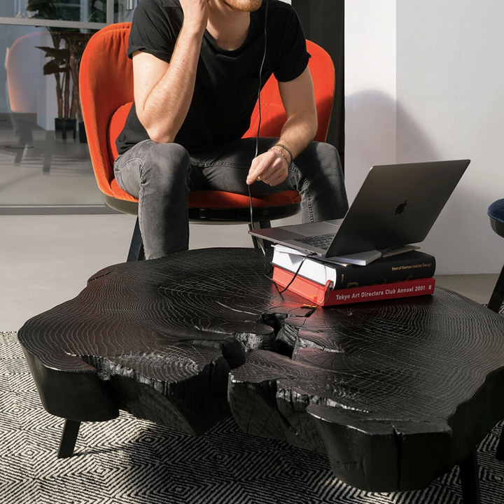 janua | bc 05 stomp table | 80-90cm | charburned oak shade black