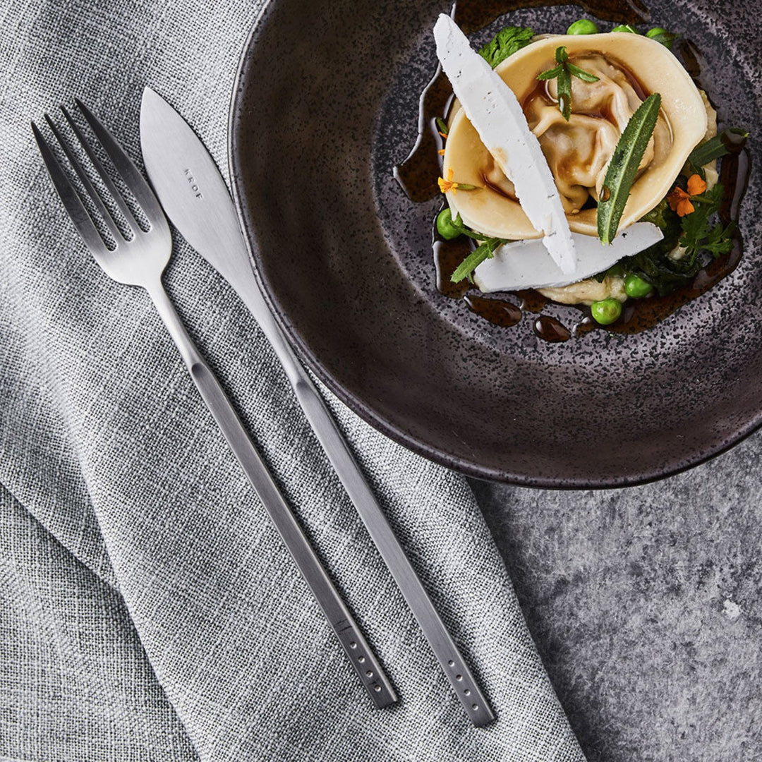 krof | collection no.1 | 24 piece cutlery set | brushed silver