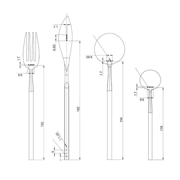krof | collection no.1 | 24 piece cutlery set | brushed silver