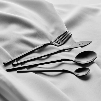 krof | collection no.1 | 24 piece cutlery set | matte black