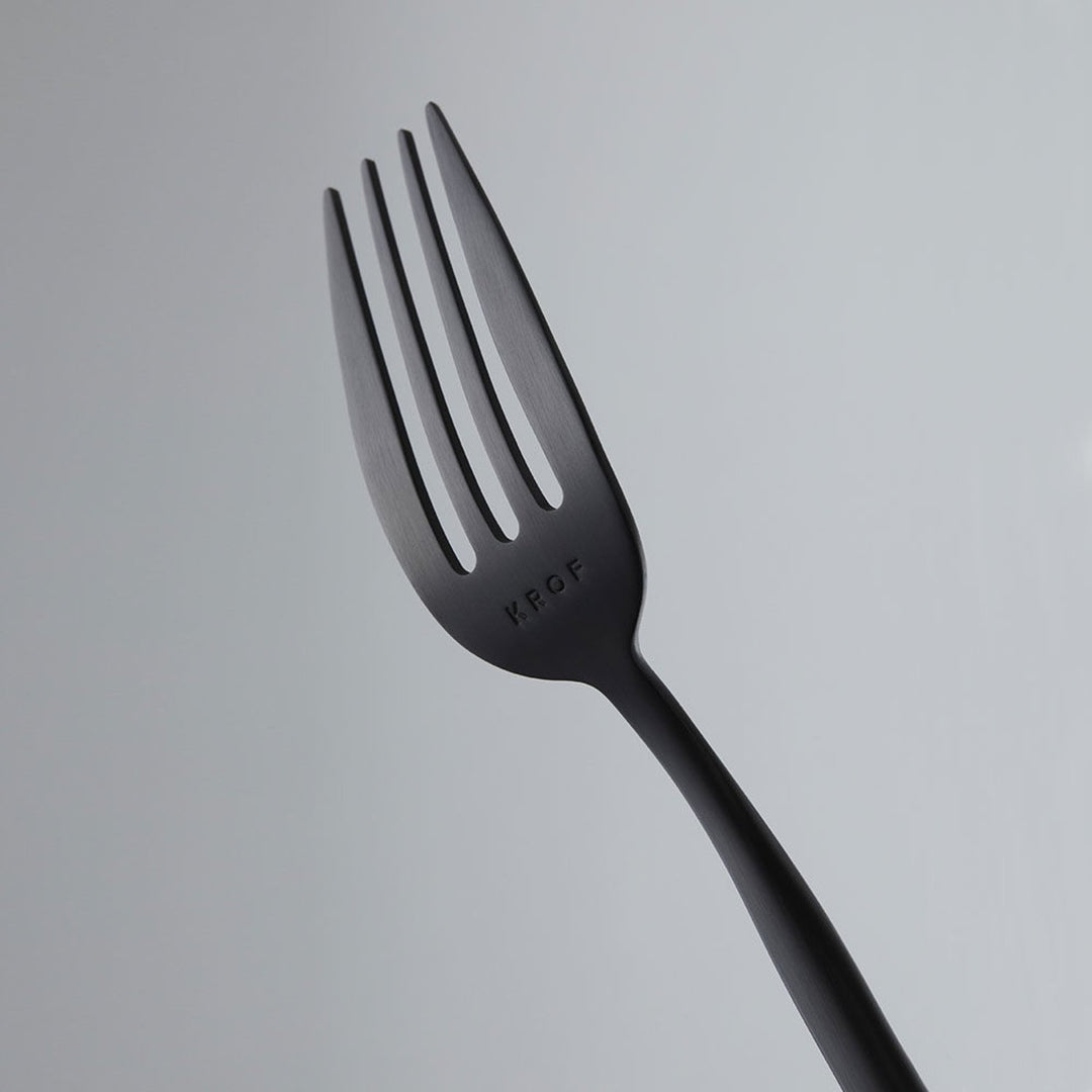 krof | collection no.1 | 24 piece cutlery set | matte black