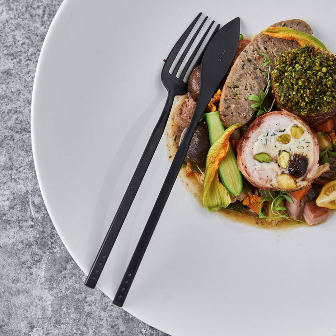 krof | collection no.1 | 24 piece cutlery set | matte black