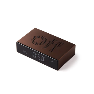 lexon | flip premium reversible LCD alarm clock | bronze
