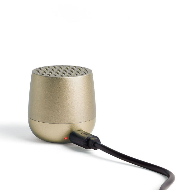 lexon | mino+ bluetooth speaker wireless charge | soft gold