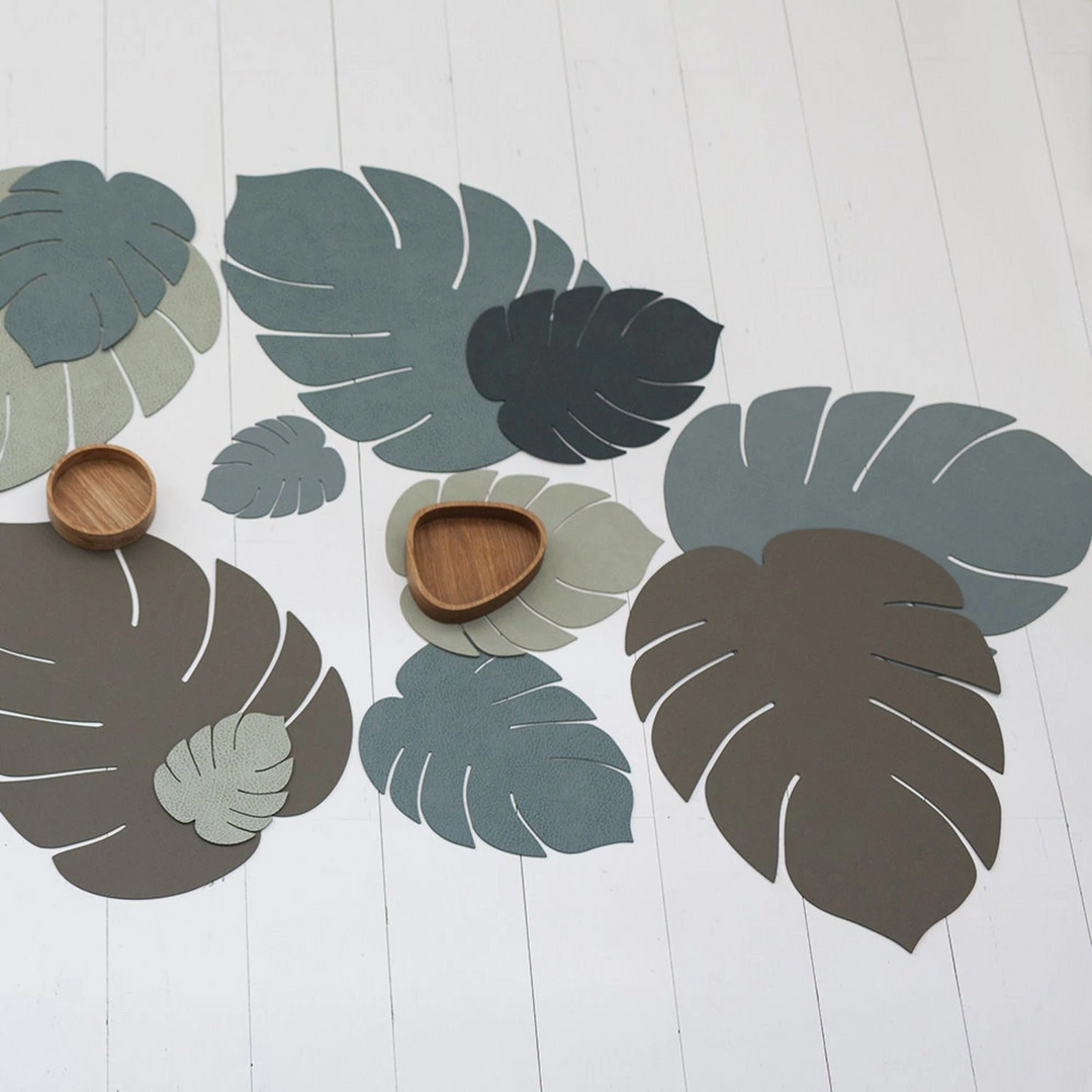 lind dna | table mat | leaf large | nupo army green