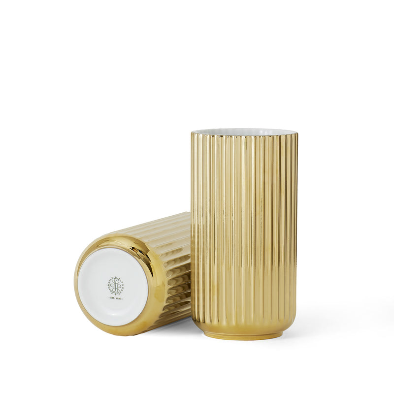 lyngby | porcelain vase 20cm | gold - LC