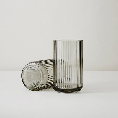 lyngby | mouth blown glass vase 25cm | smoke - LC