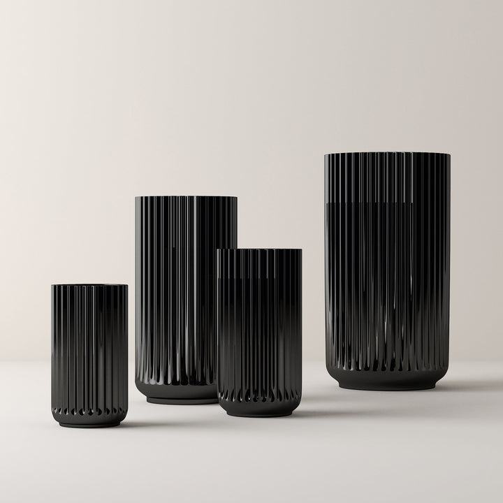 lyngby | porcelain vase 15cm | black - LC
