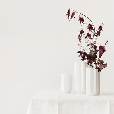 lyngby | porcelain vase 25cm | white - LC
