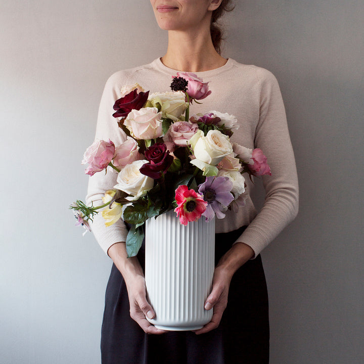 lyngby | porcelain vase 38cm | white - LC