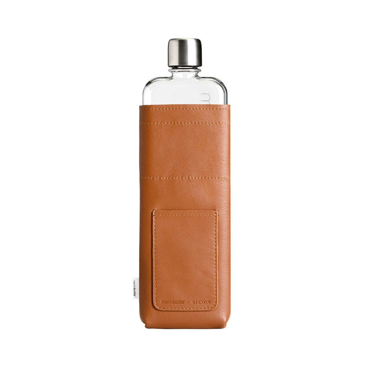 memobottle | sleeve slim leather | tan - LC