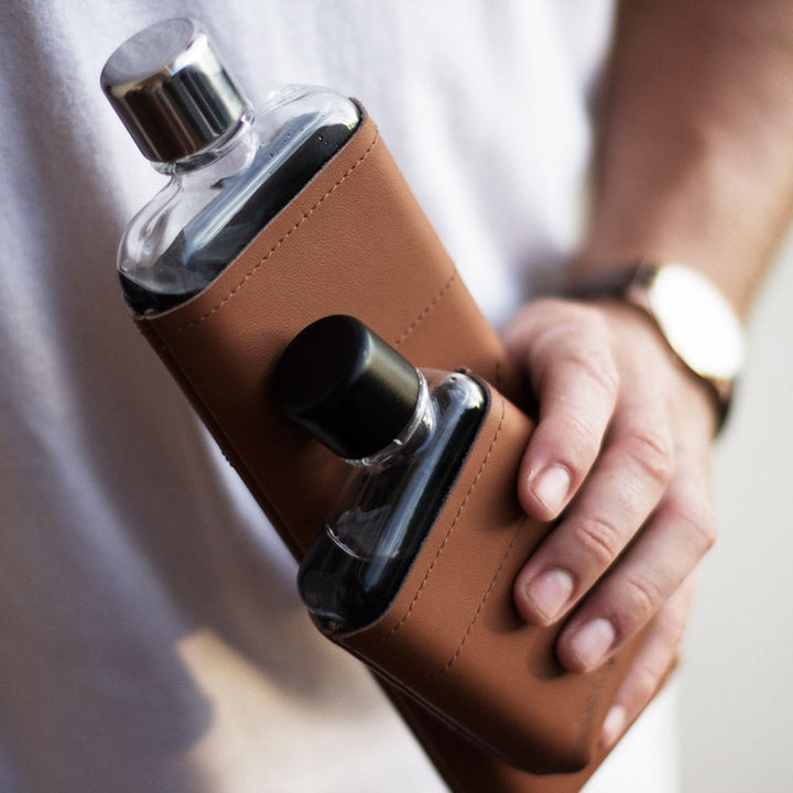 memobottle | sleeve A7 leather | tan - LC