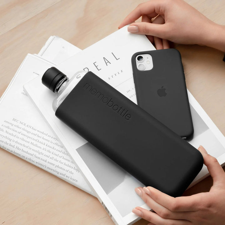 memobottle | sleeve slim silicone | black ink - LC