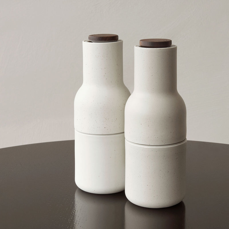 audo copenhagen (menu) | bottle grinder set | ceramic + walnut lid