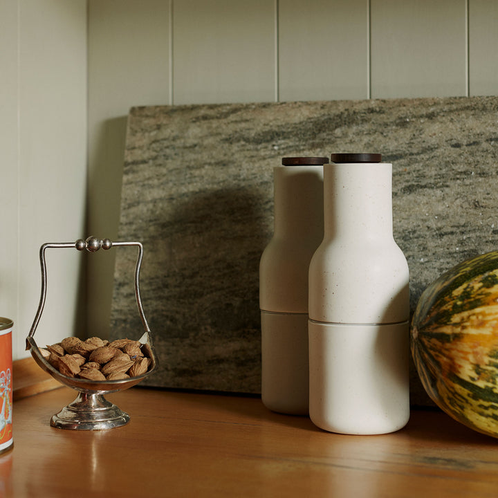 audo copenhagen (menu) | bottle grinder set | ceramic + walnut lid