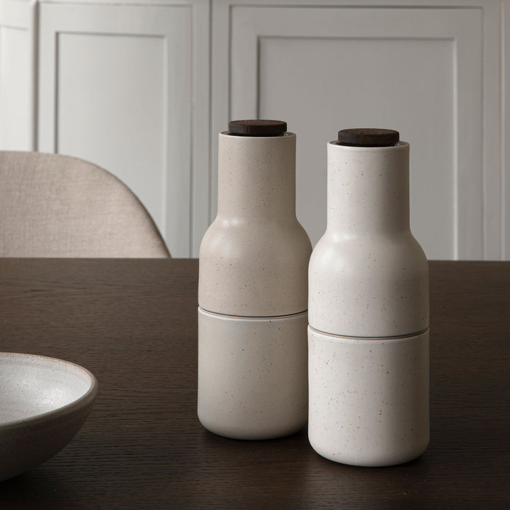 audo copenhagen (menu) | bottle grinder set | ceramic + walnut lid