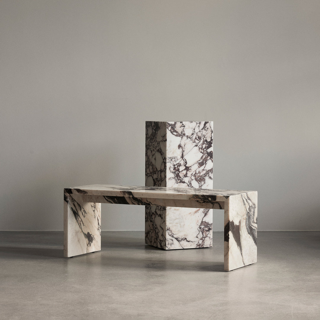 audo copenhagen (menu) | plinth pedestal | rose calacatta viola marble