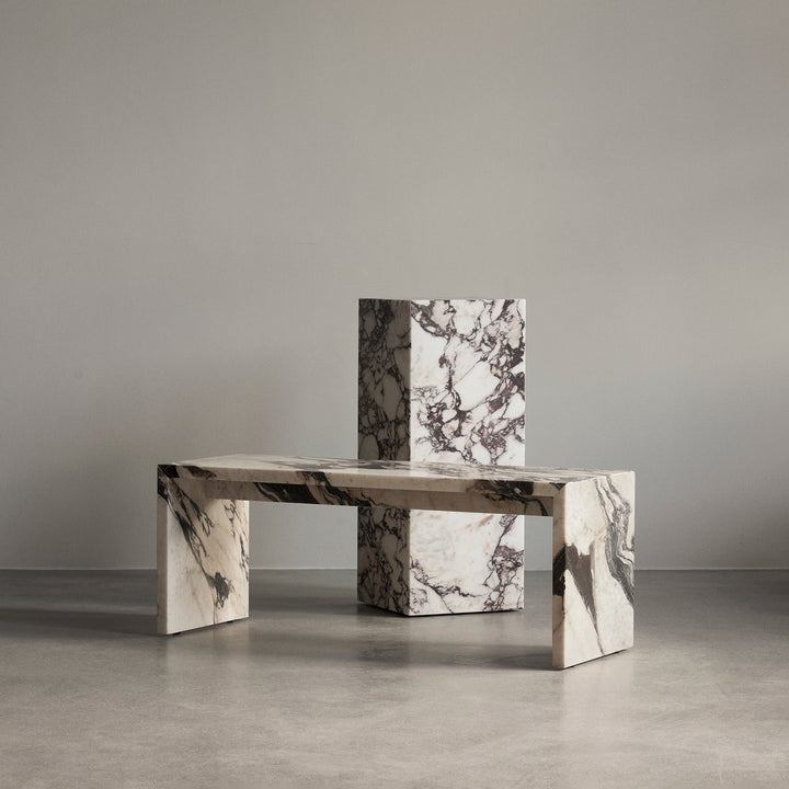 audo copenhagen (menu) | plinth pedestal | rose calacatta viola marble